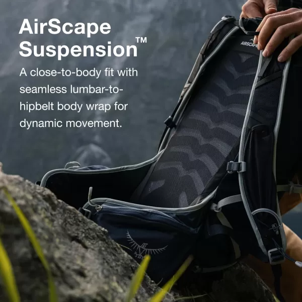 Osprey Talon 22L Mens Hiking Backpack with Hipbelt Green BeltBlack LXLSawdustEarl Grey