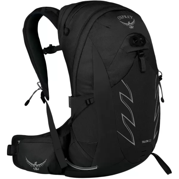 Osprey Talon 22L Mens Hiking Backpack with Hipbelt Green BeltBlack LXLStealth Black