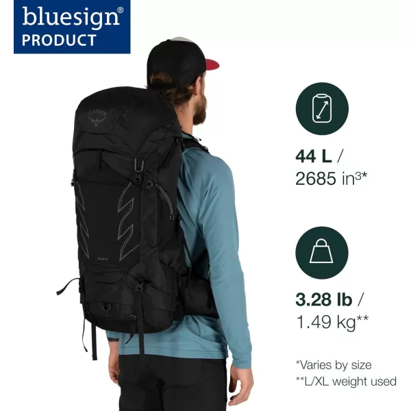 Osprey Talon 44L Mens Hiking Backpack with Hipbelt Ceramic Blue LXLCeramic Blue