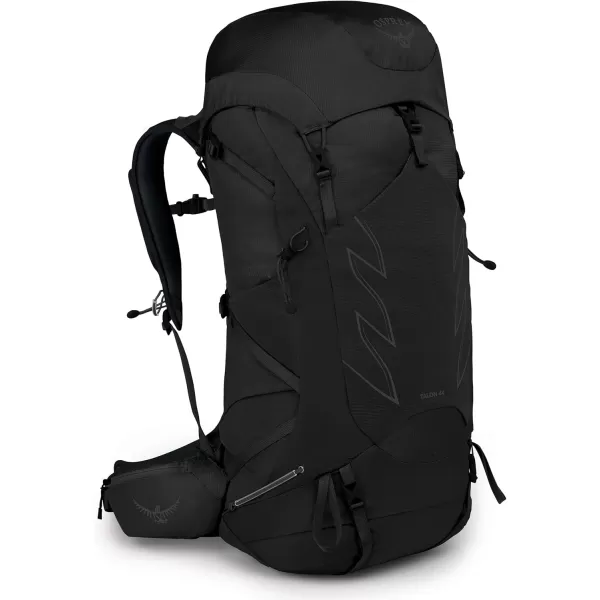 Osprey Talon 44L Mens Hiking Backpack with Hipbelt Ceramic Blue LXLStealth Black