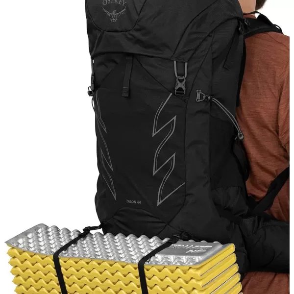 Osprey Talon 44L Mens Hiking Backpack with Hipbelt Ceramic Blue LXLStealth Black