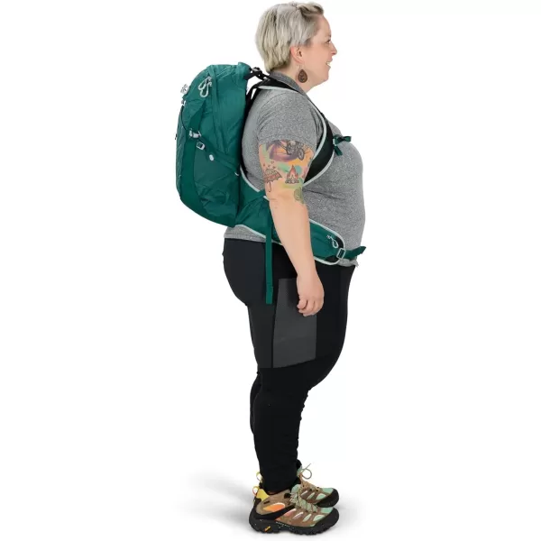 Osprey Tempest 20L Womens Hiking Backpack with Hipbelt Stealth Black WMLJasper Green
