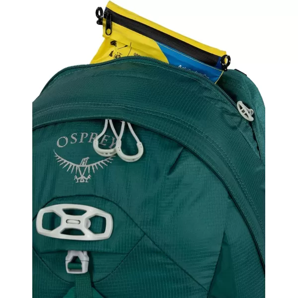 Osprey Tempest 20L Womens Hiking Backpack with Hipbelt Stealth Black WMLJasper Green