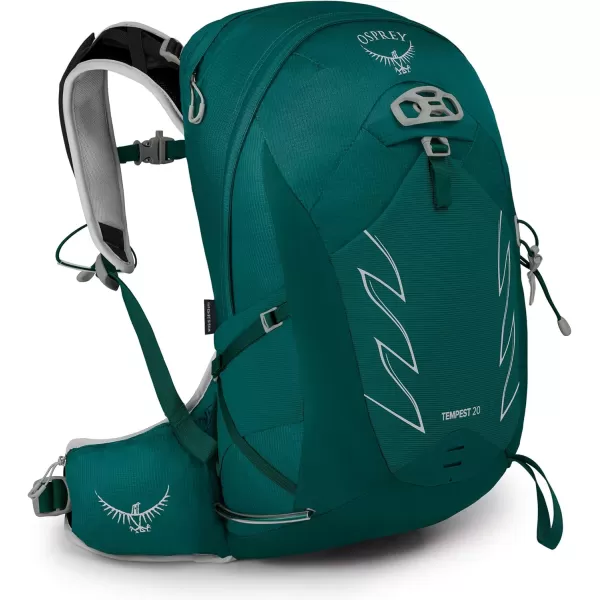 Osprey Tempest 20L Womens Hiking Backpack with Hipbelt Stealth Black WMLJasper Green