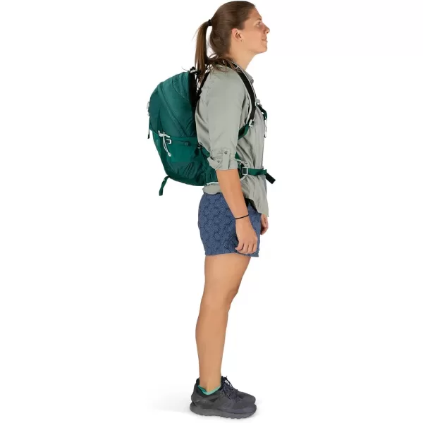 Osprey Tempest 20L Womens Hiking Backpack with Hipbelt Stealth Black WMLJasper Green