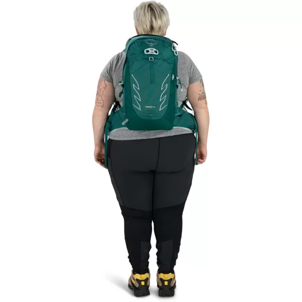 Osprey Tempest 20L Womens Hiking Backpack with Hipbelt Stealth Black WMLJasper Green