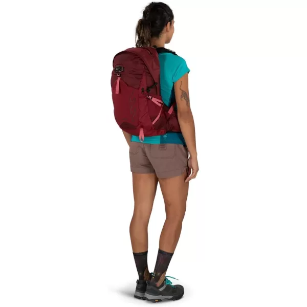 Osprey Tempest 20L Womens Hiking Backpack with Hipbelt Stealth Black WMLKakio Pink