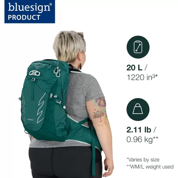Osprey Tempest 20L Womens Hiking Backpack with Hipbelt Stealth Black WMLStealth Black