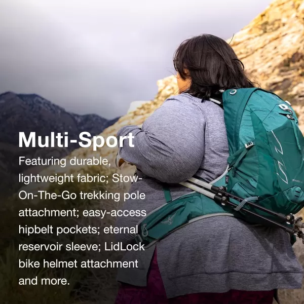 Osprey Tempest 20L Womens Hiking Backpack with Hipbelt Stealth Black WMLStealth Black
