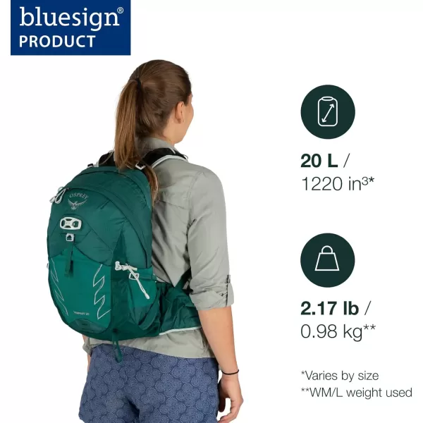 Osprey Tempest 20L Womens Hiking Backpack with Hipbelt Stealth Black WMLTidalAtlas