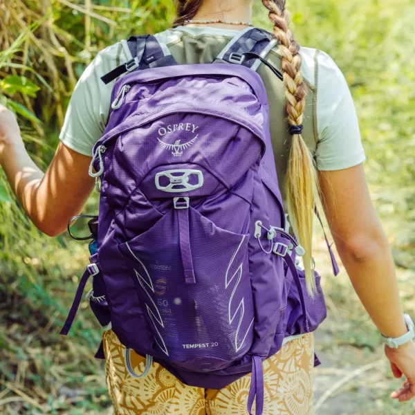 Osprey Tempest 20L Womens Hiking Backpack with Hipbelt Stealth Black WMLViolac Purple