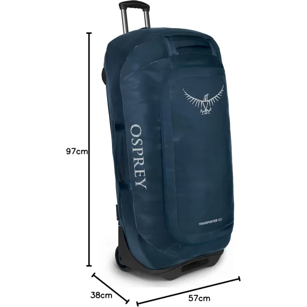 Osprey Transporter 120L Wheeled Travel Duffel Bag BlackVenturi Blue