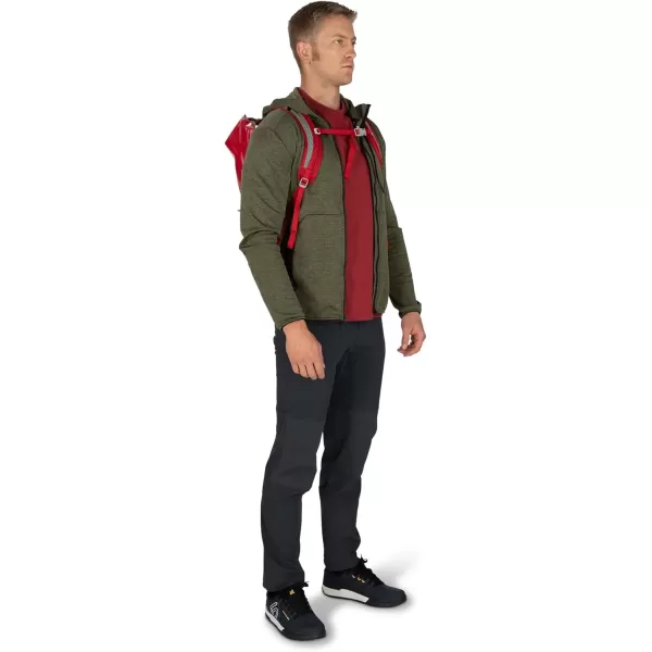 Osprey Transporter 30L Roll Top Waterproof Laptop Backpack BlackPoinsetta Red