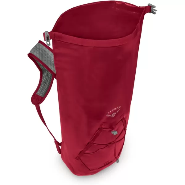 Osprey Transporter 30L Roll Top Waterproof Laptop Backpack BlackPoinsetta Red