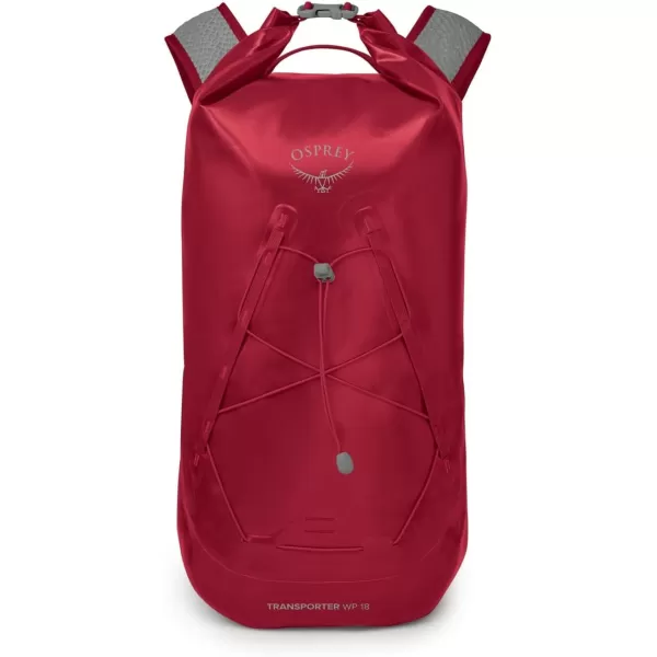 Osprey Transporter 30L Roll Top Waterproof Laptop Backpack BlackPoinsetta Red