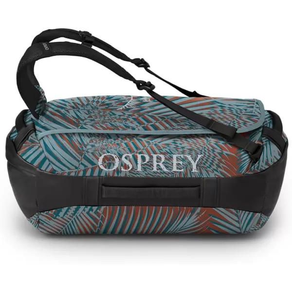 Osprey Transporter 40L Travel Duffel Bag BlackPalm Leaf Glitch Print