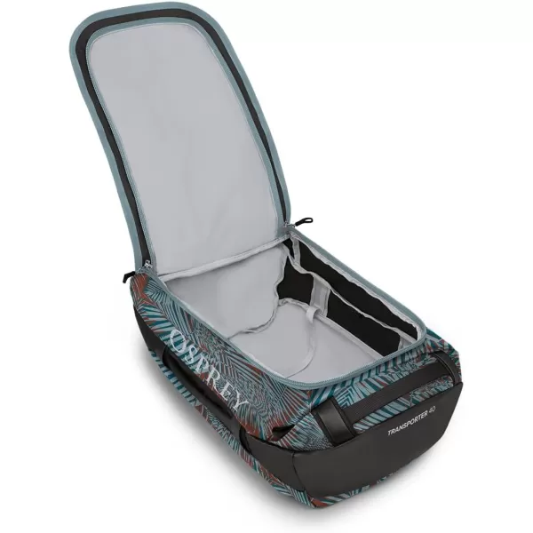 Osprey Transporter 40L Travel Duffel Bag BlackPalm Leaf Glitch Print