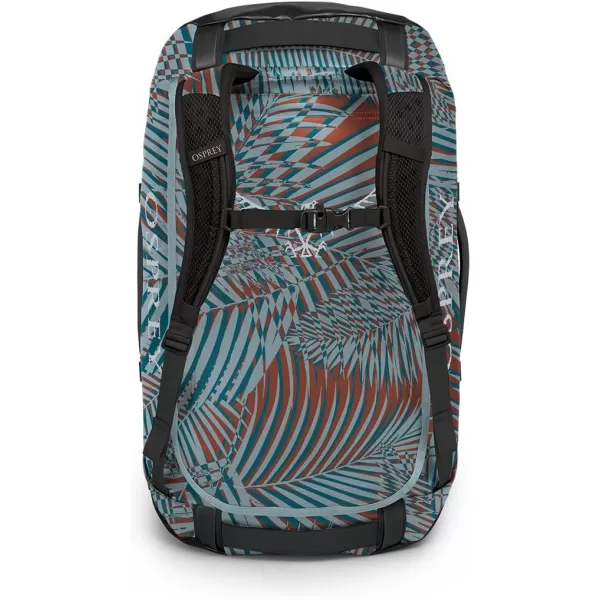 Osprey Transporter 40L Travel Duffel Bag BlackPalm Leaf Glitch Print