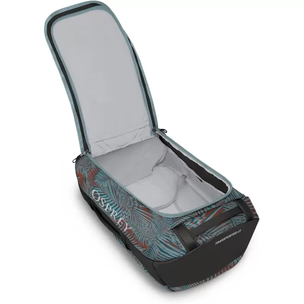 Osprey Transporter 40L Travel Duffel Bag BlackPalm Leaf Glitch Print