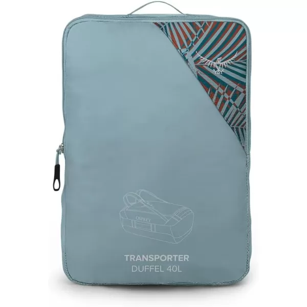 Osprey Transporter 40L Travel Duffel Bag BlackPalm Leaf Glitch Print