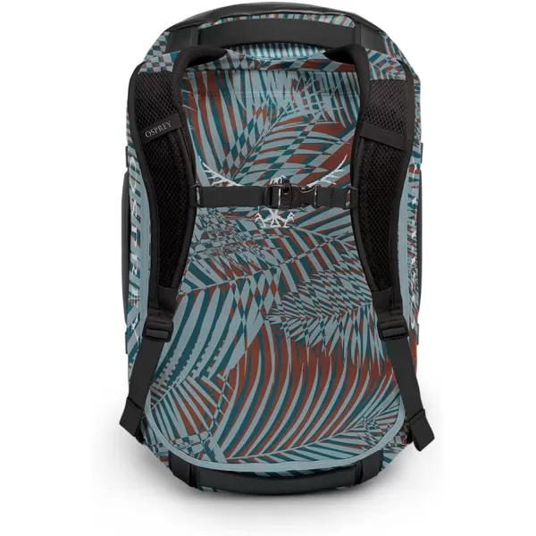 Osprey Transporter 40L Travel Duffel Bag BlackPalm Leaf Glitch Print