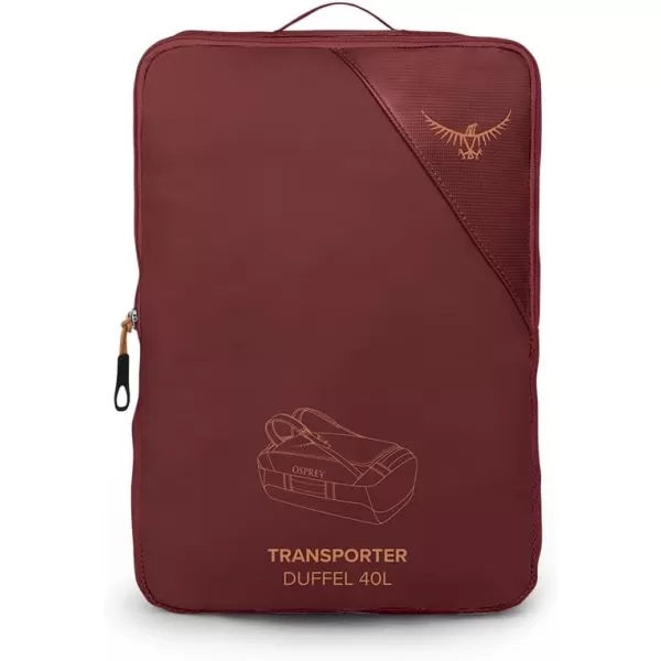 Osprey Transporter 40L Travel Duffel Bag BlackRed Mountain