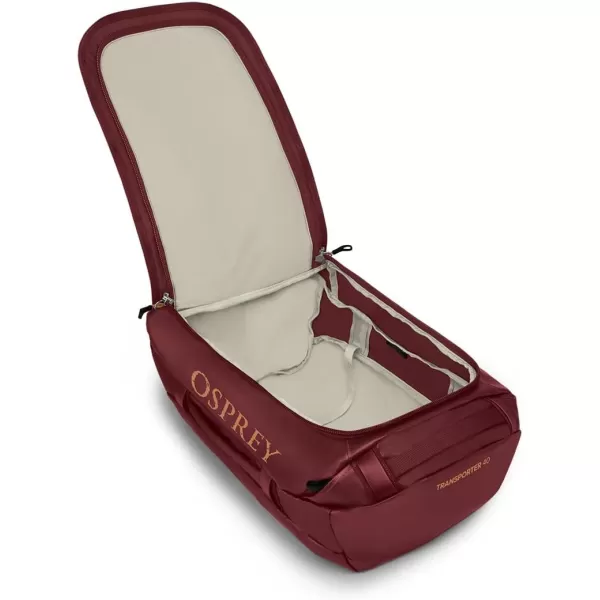 Osprey Transporter 40L Travel Duffel Bag BlackRed Mountain