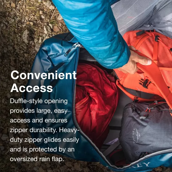 Osprey Transporter 40L Travel Duffel Bag BlackTan Concrete