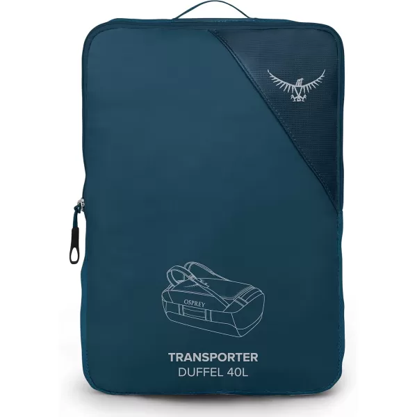 Osprey Transporter 40L Travel Duffel Bag BlackVenturi Blue