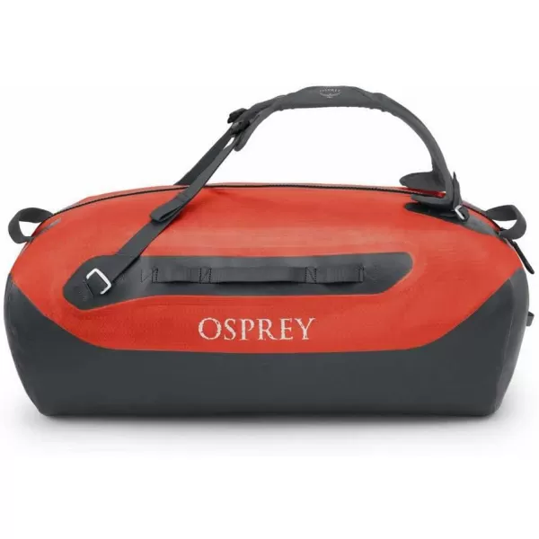 Osprey Transporter Waterproof 100L Duffel Bag Tunnel Vision GreyMars Orange