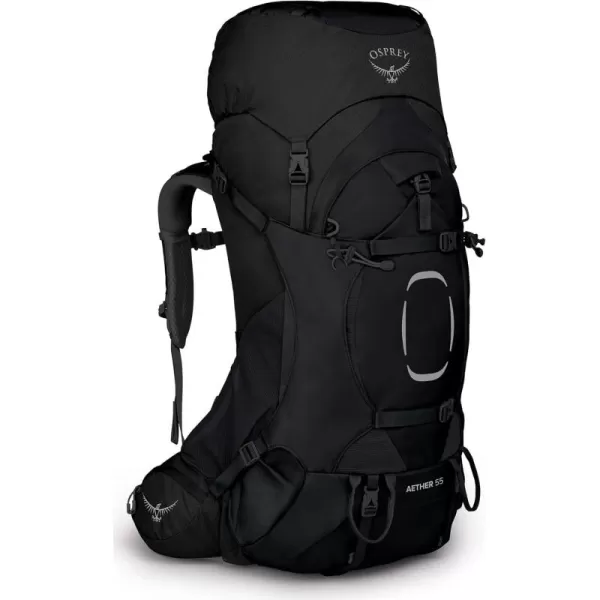 Osprey Aether 55L Mens Backpacking Backpack Garlic Mustard Green SMBlack