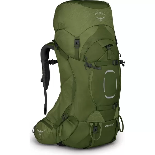 Osprey Aether 55L Mens Backpacking Backpack Garlic Mustard Green SMGarlic Mustard Green