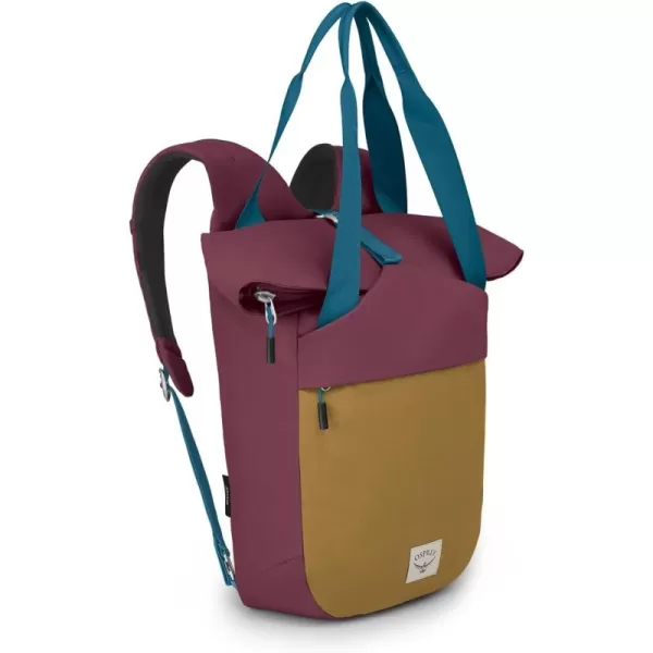 Osprey Arcane Zip Top Tote Backpack Porcelain Orange HeatherAllium RedBrindle Brown