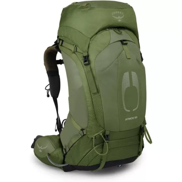 Osprey Atmos AG 50L Mens Backpacking BackpackMythical Green