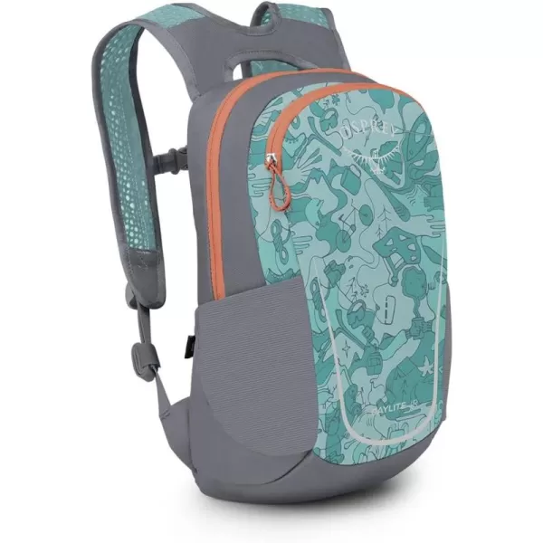 Osprey Daylite Jr Kids Commuter Backpack Space Travel PrintAntique BlueEnjoy Outside PrintGrey Area