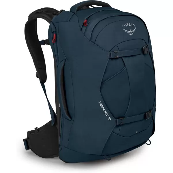Osprey Farpoint 40L Mens Travel Backpack Tunnel Vision GreyMuted Space Blue
