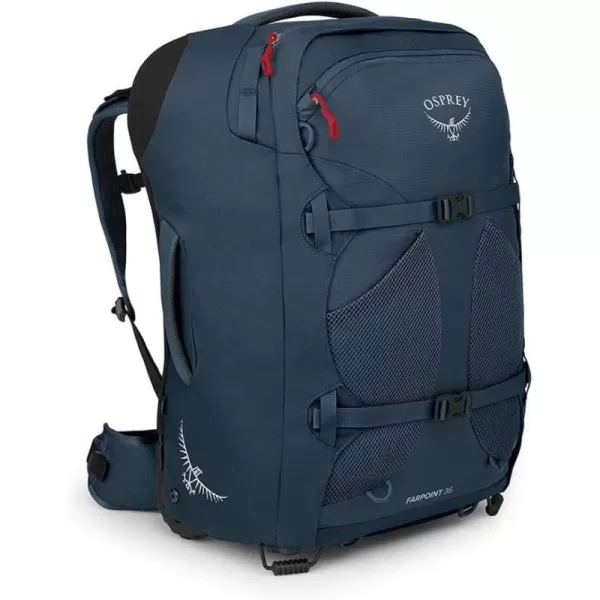 Osprey Farpoint Mens Wheeled Travel Pack 65L Black One SizeMuted Space Blue