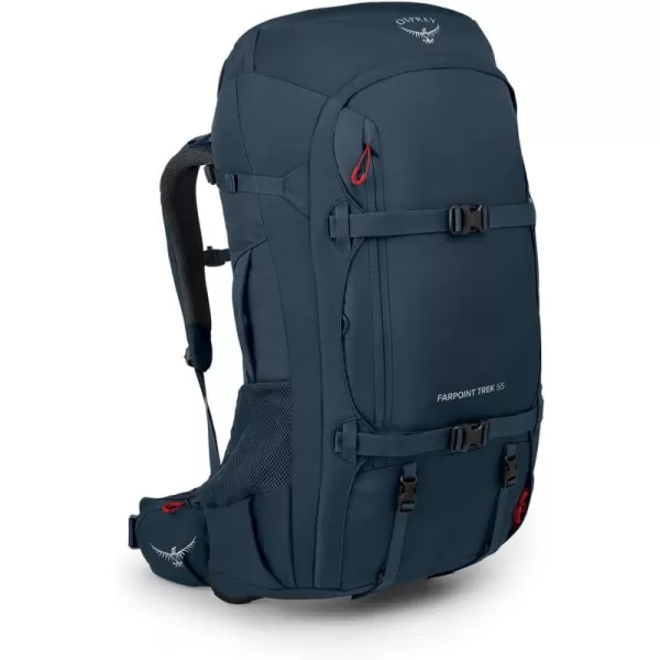 Osprey Farpoint Trek 55L Mens Travel Backpack Muted Space BlueMuted Space Blue