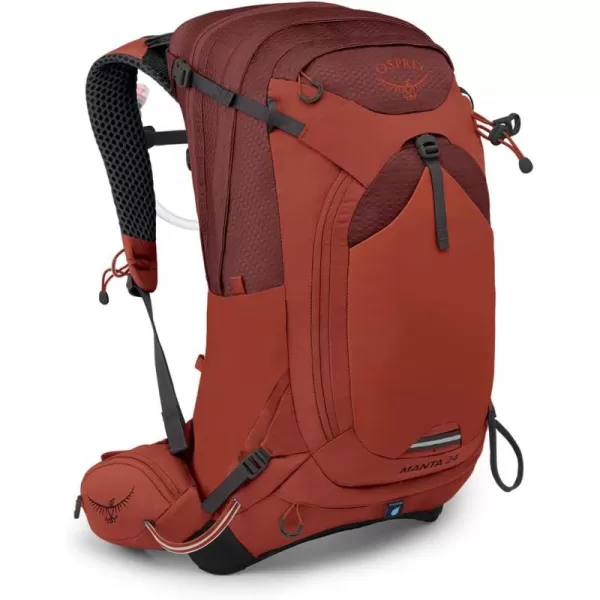 Osprey Manta 34L Mens Hiking Backpack with Hydraulics Reservoir Oak Leaf Orange One SizeOak Leaf Orange