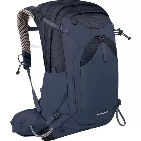 Osprey Mira 32L Womens Hiking Backpack with Hydraulics Reservoir Succulent GreenAnchor Blue