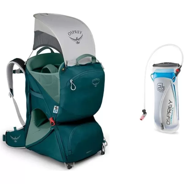 Osprey Poco LT Lightweight Child Carrier and Backpack for Travel Deep Teal Minimum load 238lbs  Maximum load 485lbsDeep Teal