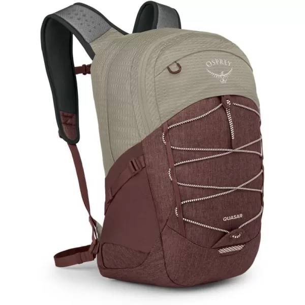 Osprey Quasar Commuter Backpack BlackSawdust TanRaisin Red