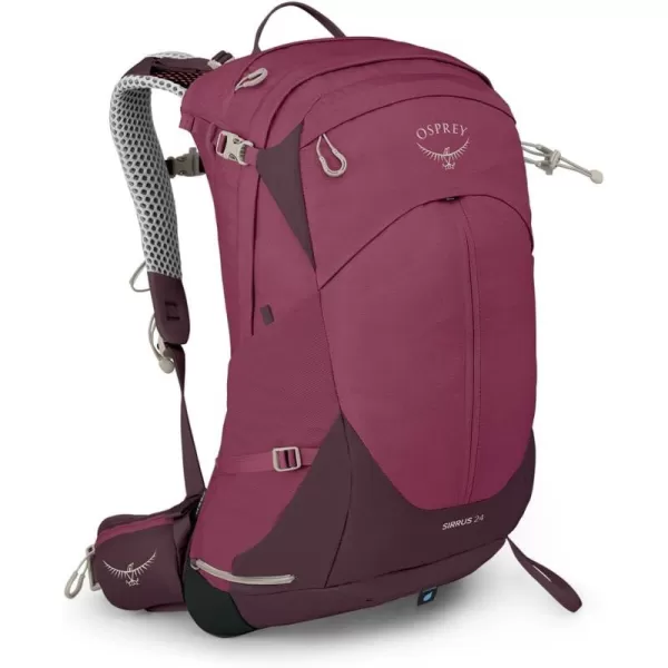 Osprey Sirrus 24L Womens Hiking Backpack Tunnel Vision GreyElderberry PurpleChiru Tan
