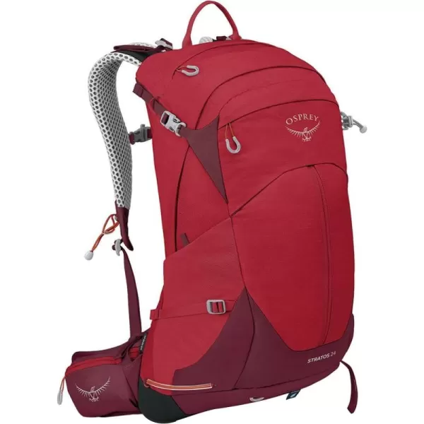 Osprey Stratos 44L Mens Hiking Backpack Cetacean BluePoinsettia Red