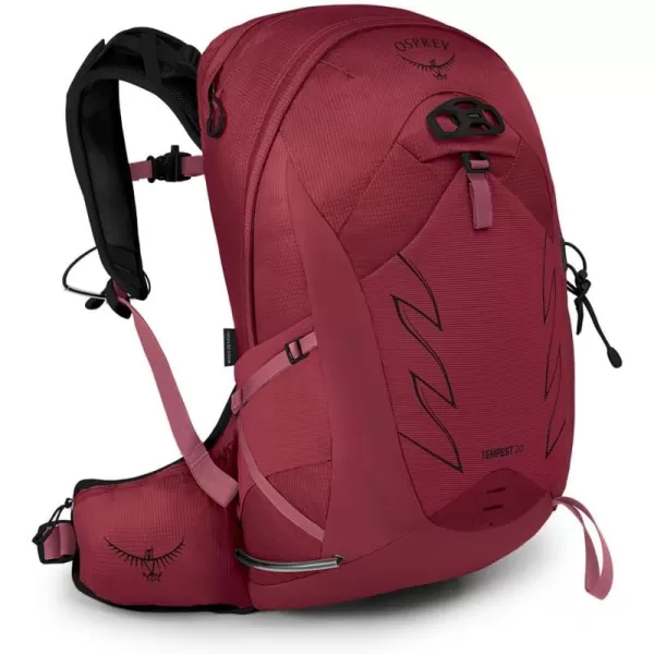 Osprey Tempest 20L Womens Hiking Backpack with Hipbelt Stealth Black WMLKakio Pink