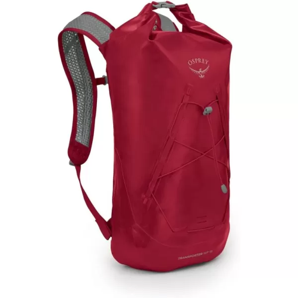 Osprey Transporter 30L Roll Top Waterproof Laptop Backpack BlackPoinsetta Red