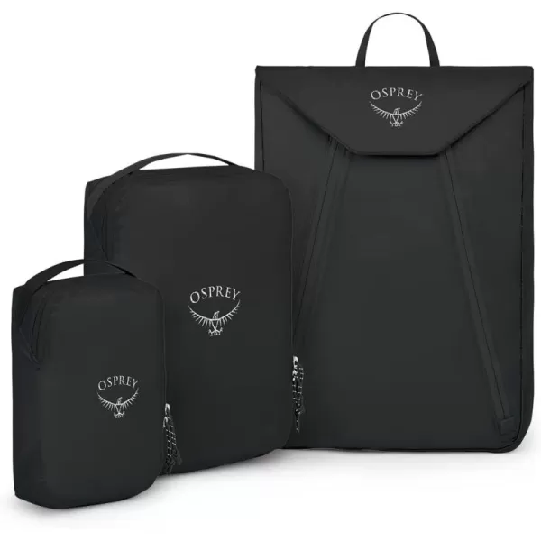 Osprey Ultralight Travel Starter Set Includes Small ampamp Medium Packing Cube and Garment Folder Waterfront BlueBlack