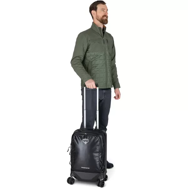 imageOsprey Transporter Hybrid Carry On Luggage 4 Spinner Wheels 22quot36L Venturi BlueBlack