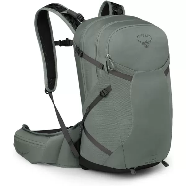 imageOsprey Sportlite 25L Unisex Hiking Backpack Dark Charcoal Grey ML Extended FitPine Leaf Green