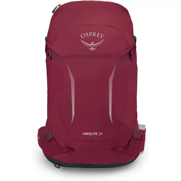 imageOsprey Hikelite 28L Unisex Hiking Backpack Black MediumLargeSangria Red